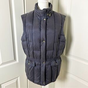 Junge Down-Filled Waisted Body Warmer Gilet w/ Hood & Multiple Pockets, Size 16
